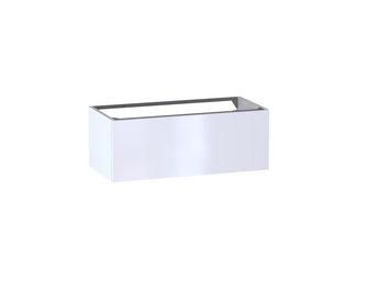 Meuble sous-vasque gain de place L.80 cm, 1 tiroir, décor verni laqué FORMEO Main Image