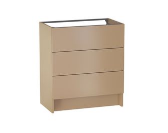 Meuble sous vasque reposant L.80 cm, 3 tiroirs, décor verni laqué FORMEO Main Image