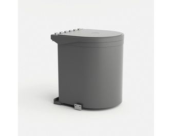 Poubelle de cuisine ronde à couvercle 10L anthracite Main Image