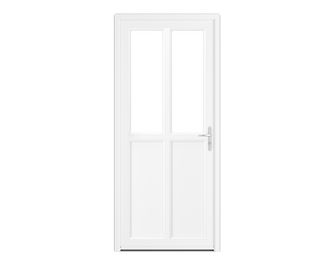 Porte d'entrée AMELIE 2 PVC Blanc 215 x 90 cm-Lapeyre
