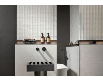 Carrelage mural FABIO décor blanc 30X90-Lapeyre