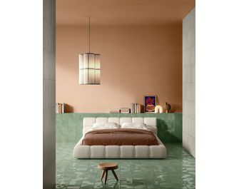 Carrelage mural COLINE vert brillant 20X20-Lapeyre