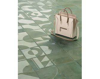 Carrelage mural COLINE vert brillant 20X20-Lapeyre