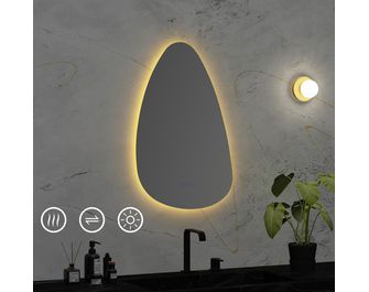 Miroir de salle de bains lumineux 60 cm GALILE | Lapeyre