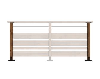 Poteau de finition avec platine et support de main courante SEPIA-Lapeyre