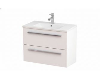 Pack meuble de salle de bains L.80 cm 2 tiroirs, plan vasque + mitigeur FOKUS Main Image