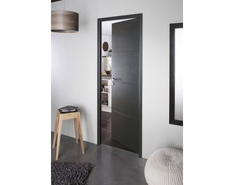 "Porte seule HARMONIE recoupable prépeint blanc - Lapeyre"