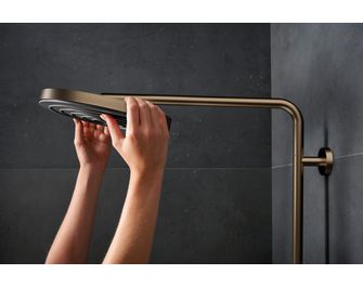 Colonne de douche thermostatique PULSIFY bronze brossé | Lapeyre