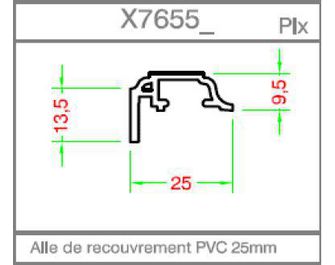 Habillage mouluré 17.5x25mm pour bâti sans aile PVC Main Image
