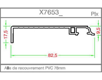Habillage mouluré 17.5x82.5mm de rénovation bâti PVC Main Image