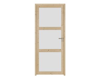 Bloc-porte Sapin ROBIN VITRE 3 carreaux huisserie 72-Lapeyre
