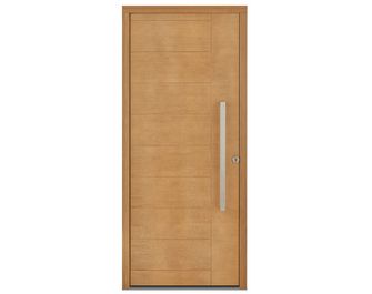 Porte d'entrée ALCINELLE Chêne sur mesure-Lapeyre