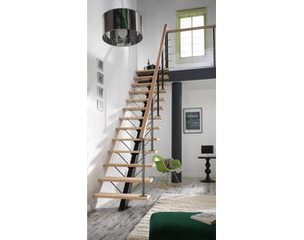 Poteau Cubik plat noir - Escaliers