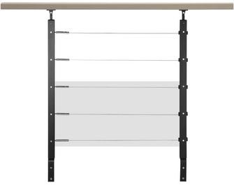 Poteau Epure aluminium noir - Escaliers