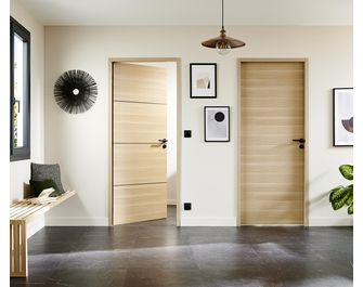 Bloc-porte ROXIE fin de chantier acoustique inserts inox | Lapeyre
