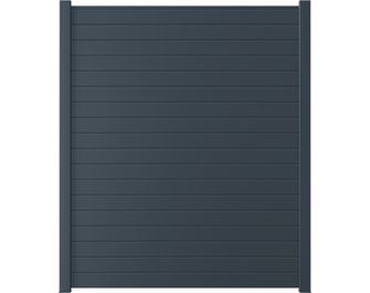 Pack 3 lames fines pleines clôture Valeda aluminium | Lapeyre