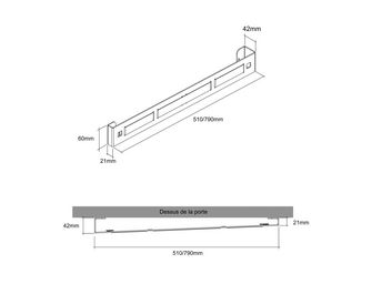 RANGE COUVERCLE ELASTIQUE L.79 NOIR MAT-Lapeyre