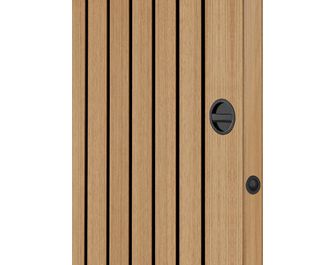 Porte coulissante RAPHAELLE chêne plaqué - avec serrure | Lapeyre
