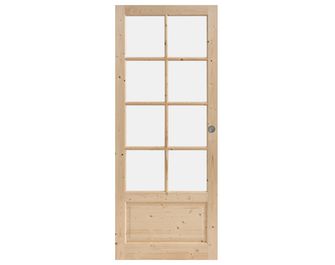 Porte coulissante TRADITION à vitrer * Sapin sans serrure-Lapeyre
