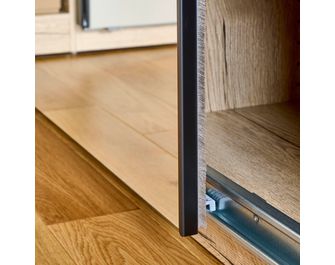 Porte de caisson coulissante Pléiade H.230cm miroir | Lapeyre