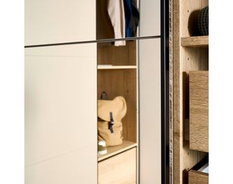 Porte de caisson coulissante Pléiade H.230cm miroir | Lapeyre