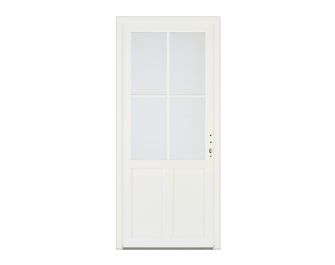 Porte d'entrée OLONNE 2 PVC Blanc 215 x 90 cm-Lapeyre