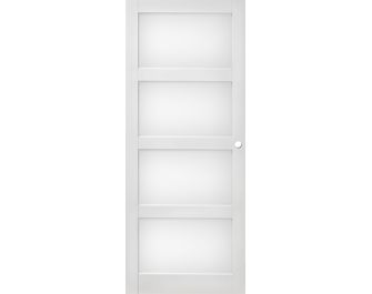 Porte coulissante ELEGANCE vitrée *** Laqué blanc sans serrure-Lapeyre