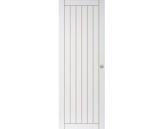 Porte coulissante VERTICALE * à peindre - avec serrure | Lapeyre