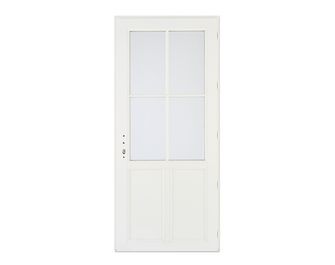 Porte d'entrée OLONNE 2 PVC Blanc 215 x 90 cm-Lapeyre