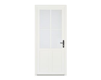 Porte d'entrée OLONNE 2 PVC Blanc 215 x 90 cm-Lapeyre