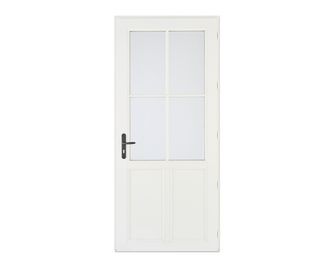 Porte d'entrée OLONNE 2 PVC Blanc 215 x 90 cm-Lapeyre