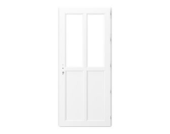 Porte d'entrée AMELIE PVC Chêne miel/Blanc 215 x 90 cm-Lapeyre