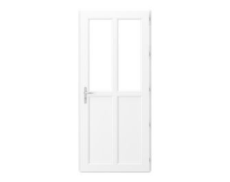 Porte d'entrée AMELIE PVC Chêne miel/Blanc 215 x 90 cm-Lapeyre