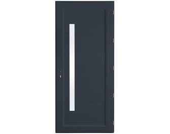 Porte d'entrée ALICE PVC Gris/Blanc 215 x 90 cm-Lapeyre