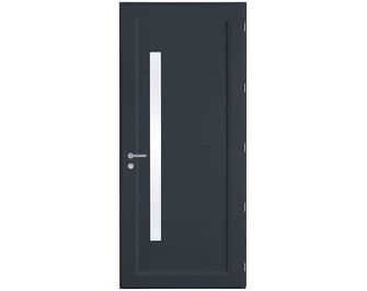 Porte d'entrée ALICE PVC Gris/Blanc 215 x 90 cm-Lapeyre