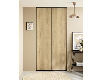 Porte de placard coulissante décor bois UNION | Lapeyre