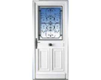 Porte d'entrée Mansart PVC à grille sur-mesure | Lapeyre