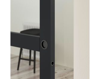 Porte coulissante ELEGANCE vitrée *** Laqué blanc sans serrure-Lapeyre