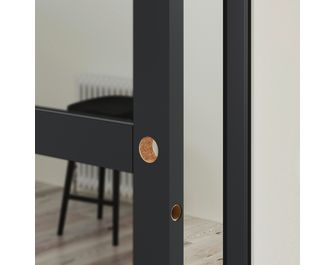 Porte coulissante ELEGANCE vitrée *** Laqué blanc sans serrure-Lapeyre