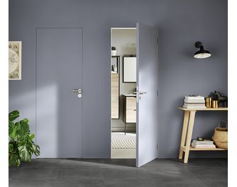 "Bloc porte acoustique laquée blanc à clé - Lapeyre"