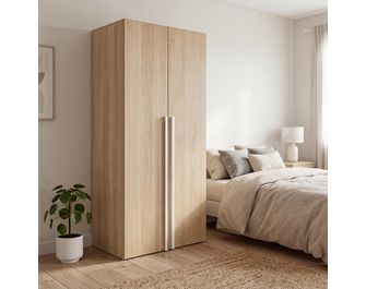 Dressing 2 portes chêne clair L.80 cm Pléiade | Lapeyre