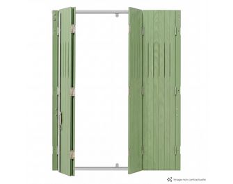 Persienne pliante en pin Nancy sur mesure - Lapeyre