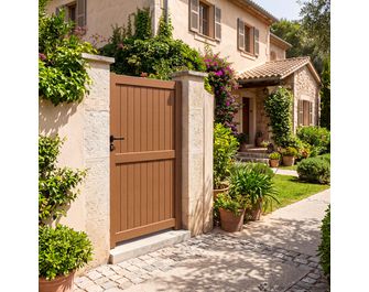 Portillon bois FONTANGES avec accessoires réglables -Lapeyre