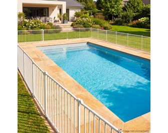 Poteau aluminium pour barrière de piscine JADE-Lapeyre