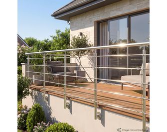 "Kit balustrade LYCIUM latéral en aluminium -Lapeyre"