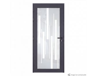 Porte d'entrée Adénora aluminium vitrage Grammi sur mesure | Lapeyre
