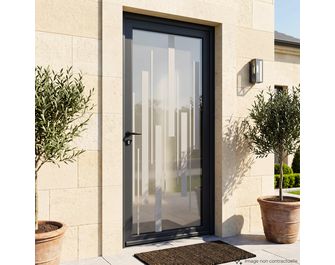 Porte d'entrée Adénora aluminium vitrage Grammi sur mesure | Lapeyre