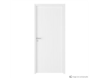 Bloc-porte fin de chantier blanc laqué VERTICALE| Lapeyre
