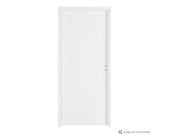 Bloc-porte fin de chantier acoustique blanc laqué LINE| Lapeyre
