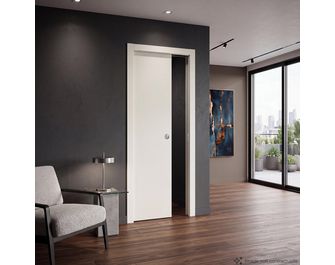 Porte coulissante ROMY *** Laqué Blanc - sans serrure | Lapeyre